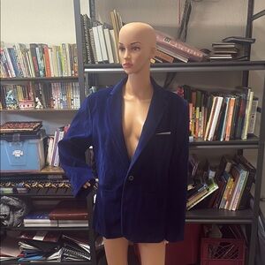 Men's Blue Velvet Blazer S